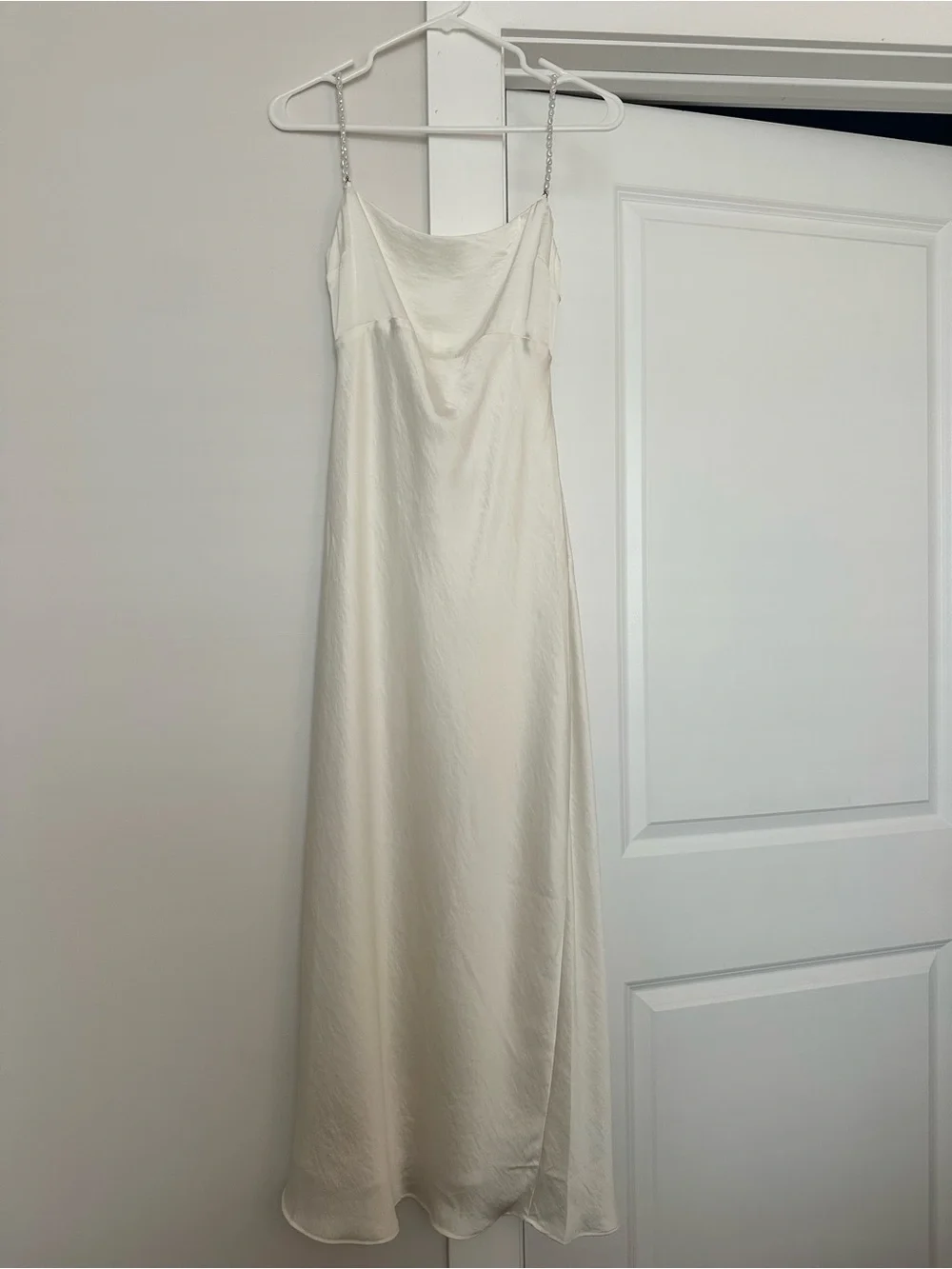 Abercrombie & Fitch Faux Pearl Strap Maxi Dress